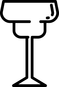 Margarita Glass Line Art Illustration Svg, Free Vectors File